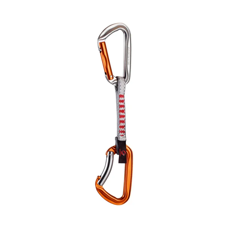 Mammut Wall Key Lock Express Set Straight Gate/Bent Gate silver-orange 10 cm
