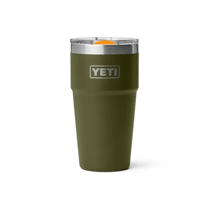 Yeti Rambler 20 Oz Stackable Cup - Olive/King Crab Orange