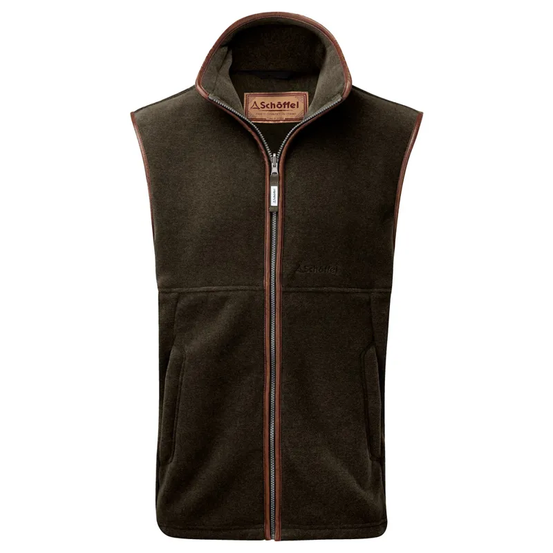 Schoffel Oakham Mens Fleece Gilet Dark Olive