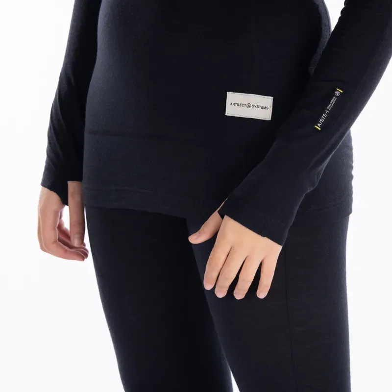 Artilect Women's Boulder 125 Crew L/S Black-2
