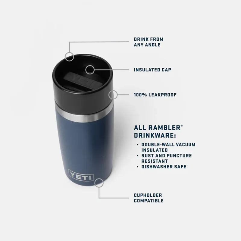 Yeti Rambler 12oz - 355ml Travel Bottle Black-4
