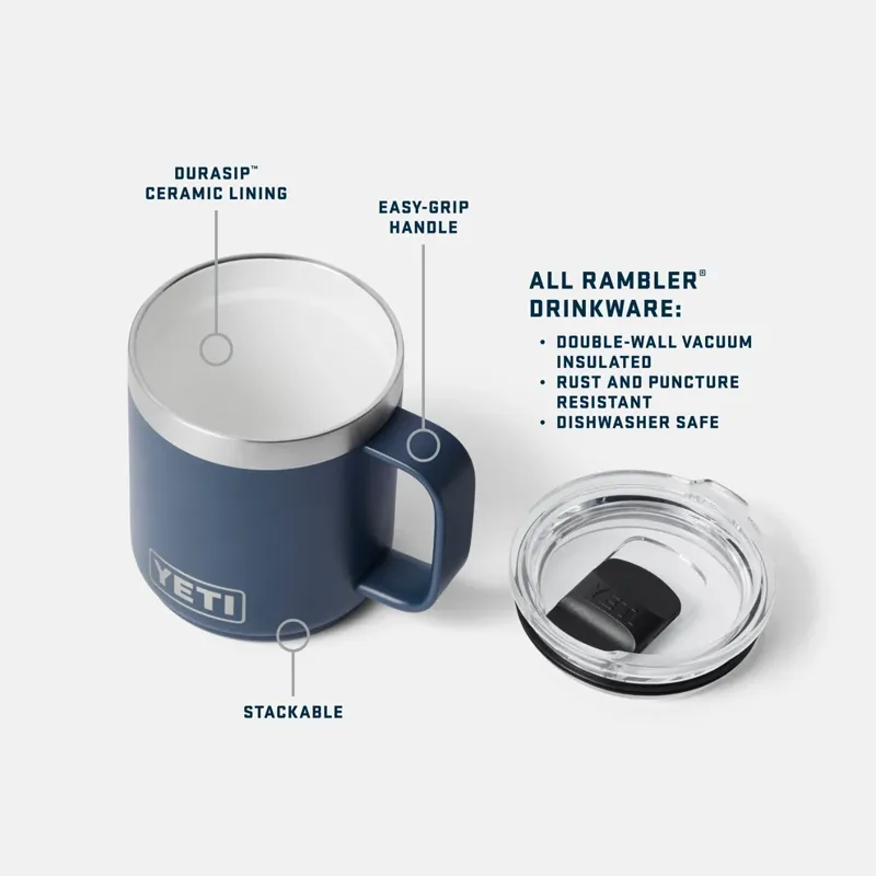 Yeti Rambler 10 Oz Ceramic Lined Mug  - Stag Red-3