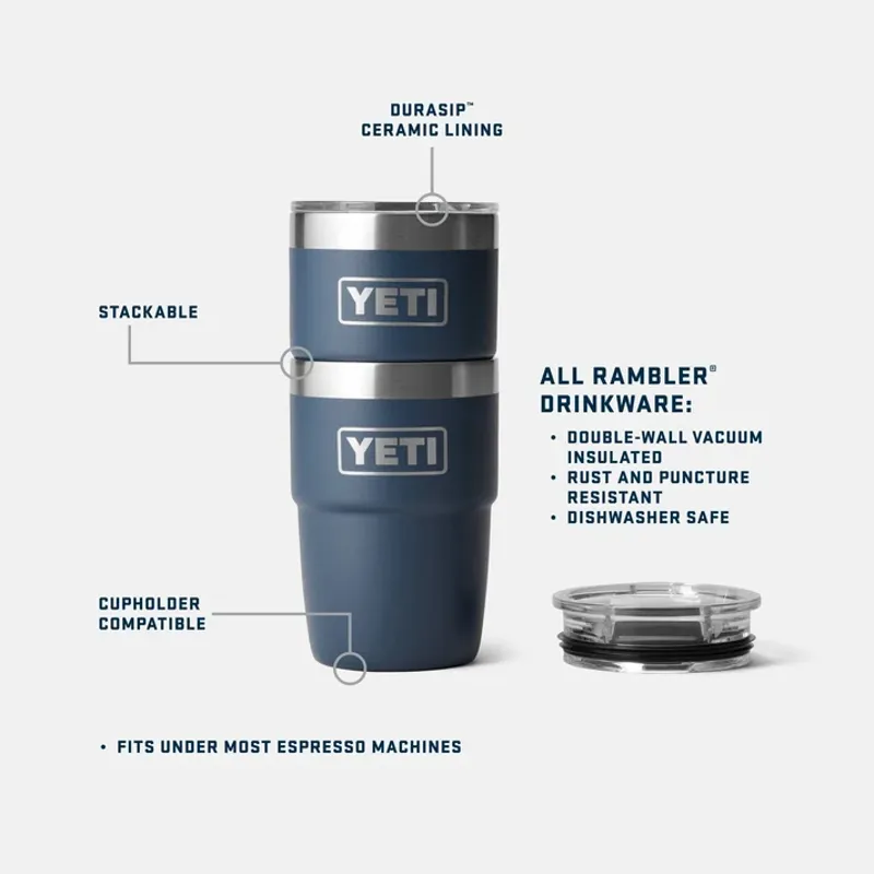 Yeti Rambler 8 Oz CL Cup - Olive/King Crab Orange-3