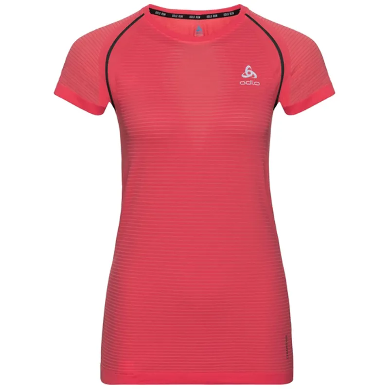 Odlo Womens Ceramicool Pro BL Top Crew Neck S/S Chrysanthemum