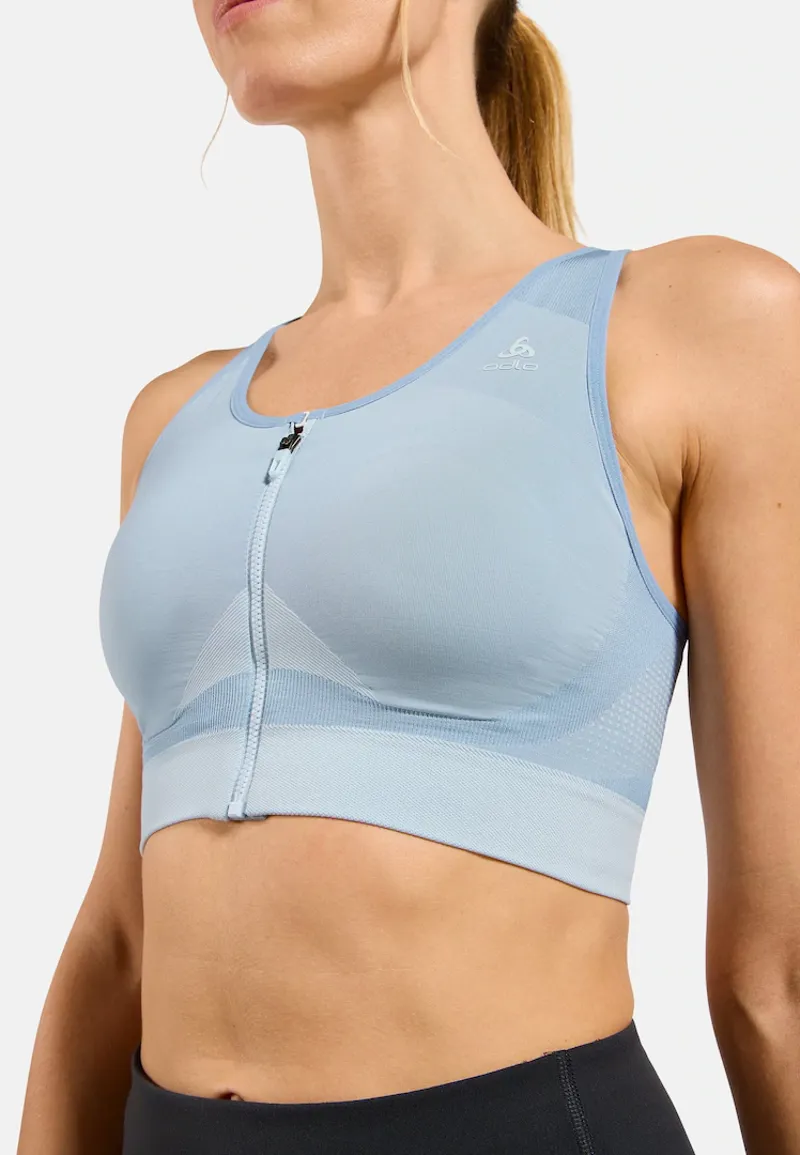 Odlo Women's Seamless High Support Bra Baby Blue-Ashley Blue