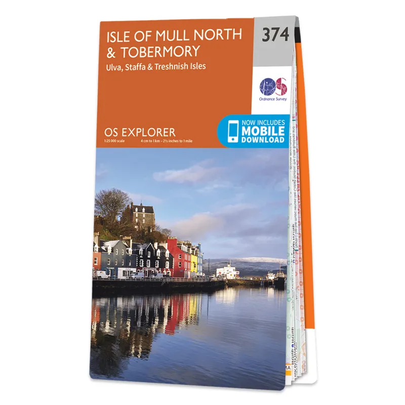Ordnance Survey Explorer 374 Isle of Mull North and Tobermory