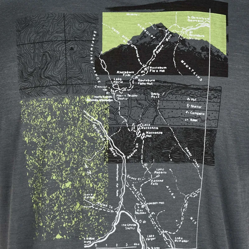 M's 150 Tech Lite SS Tee Infog OBSIDIAN S-2