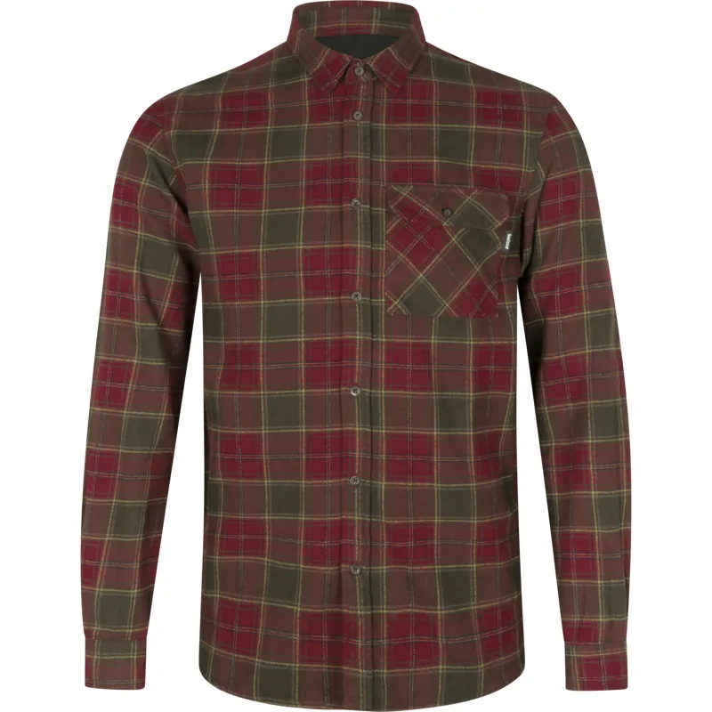 Seeland Men's Glen Flannel Shirt Red Forest Check