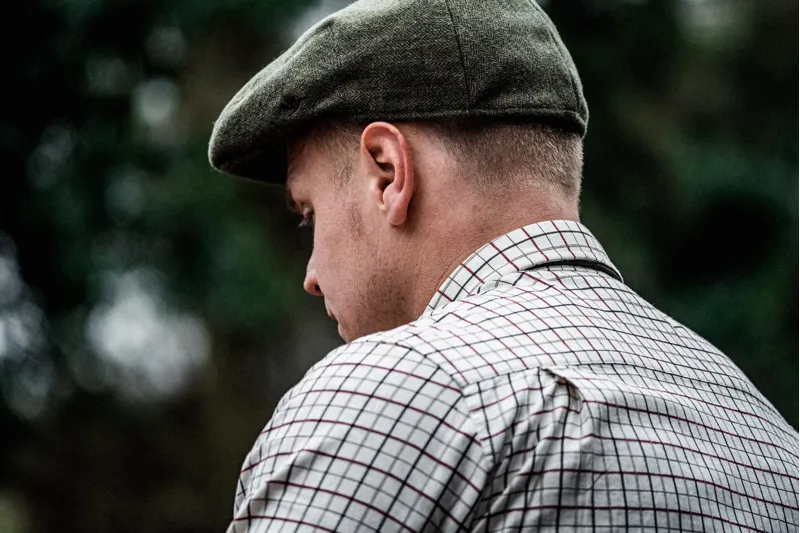 Seeland Oxford Shooting Shirt - Grape Leaf/Terracotta Check-4