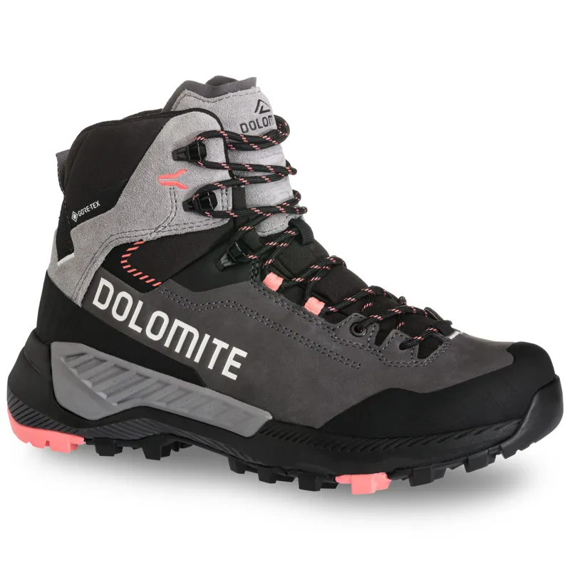 Dolomite W's Vernale Leather High GTX Anthracite Grey/Coral Red