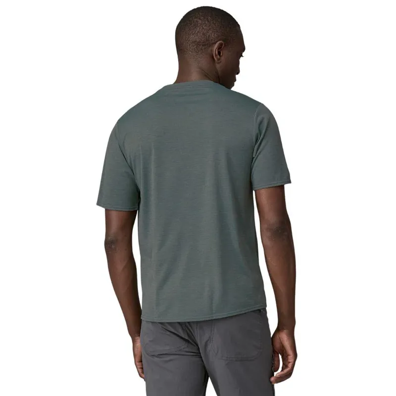 Patagonia Capilene Cool Daily Graphic Shirt in '73 Text Logo: Nouveau Green X-Dye-1