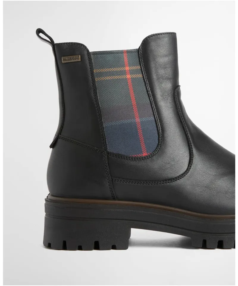 Barbour Women's Amberley Chelsea Boot - Black Leather-2