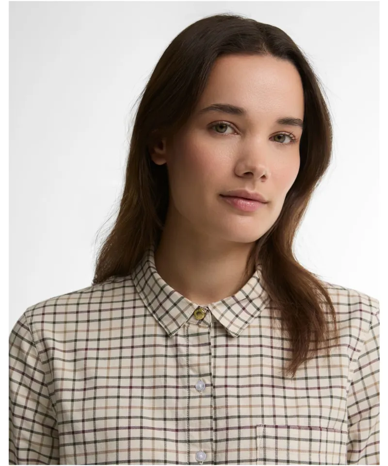 Barbour Women Woodside Check Shirt - Birch Tattersall -3