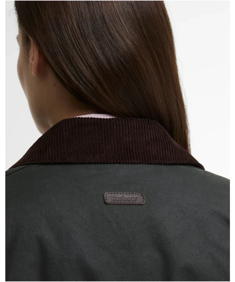 Barbour Women's Modern Border Wax Jacket - Sage/Classic-5