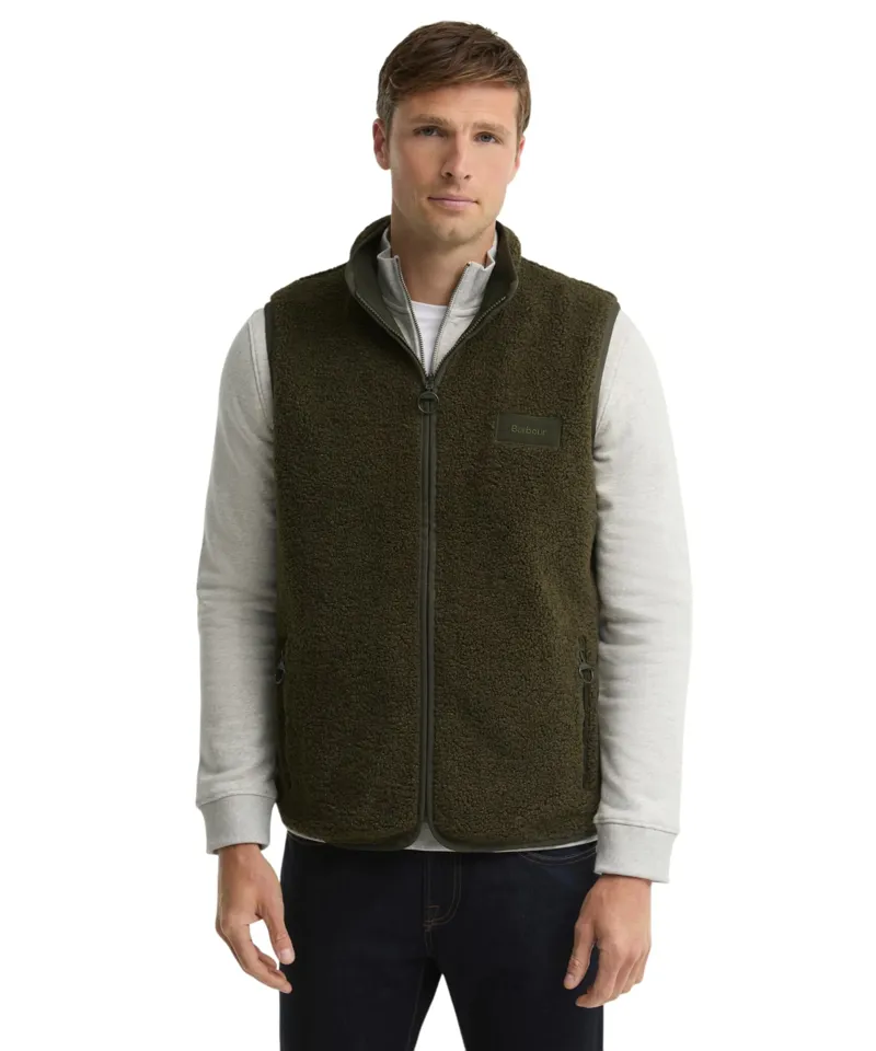 Barbour Men's Reversible Fleece Gilet - Sage -1