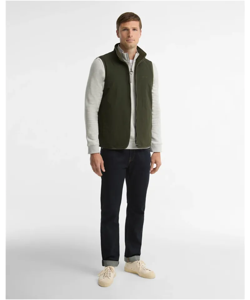 Barbour Men's Reversible Fleece Gilet - Sage -3