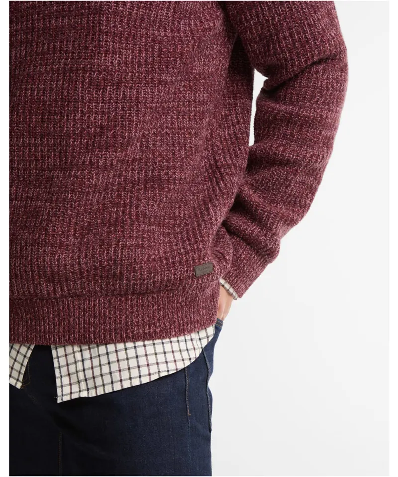 Barbour Men's Horsefield Crew Neck Jumper - Mauve-4