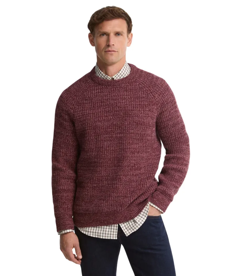 Barbour Men's Horsefield Crew Neck Jumper - Mauve-1