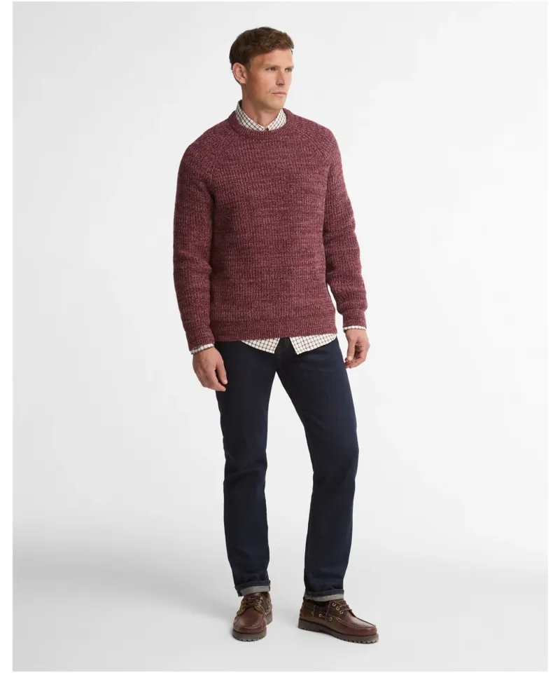 Barbour Men's Horsefield Crew Neck Jumper - Mauve-3