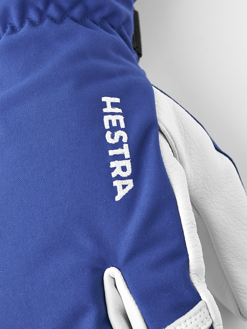 Hestra Army Leather Heli Ski - 3 Finger Royal Blue-3