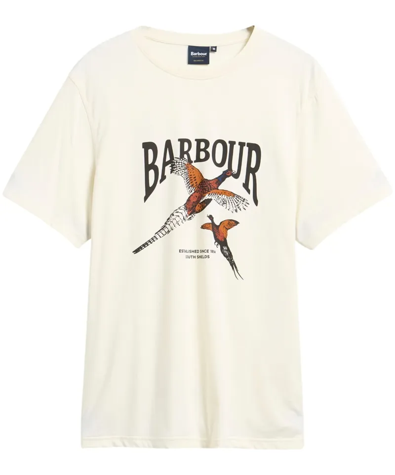 Barbour Men's Pheasant Graphic Tailored T-Shirt - Whisper White