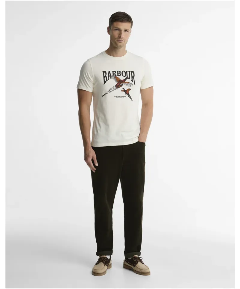 Barbour Men's Pheasant Graphic Tailored T-Shirt - Whisper White-3