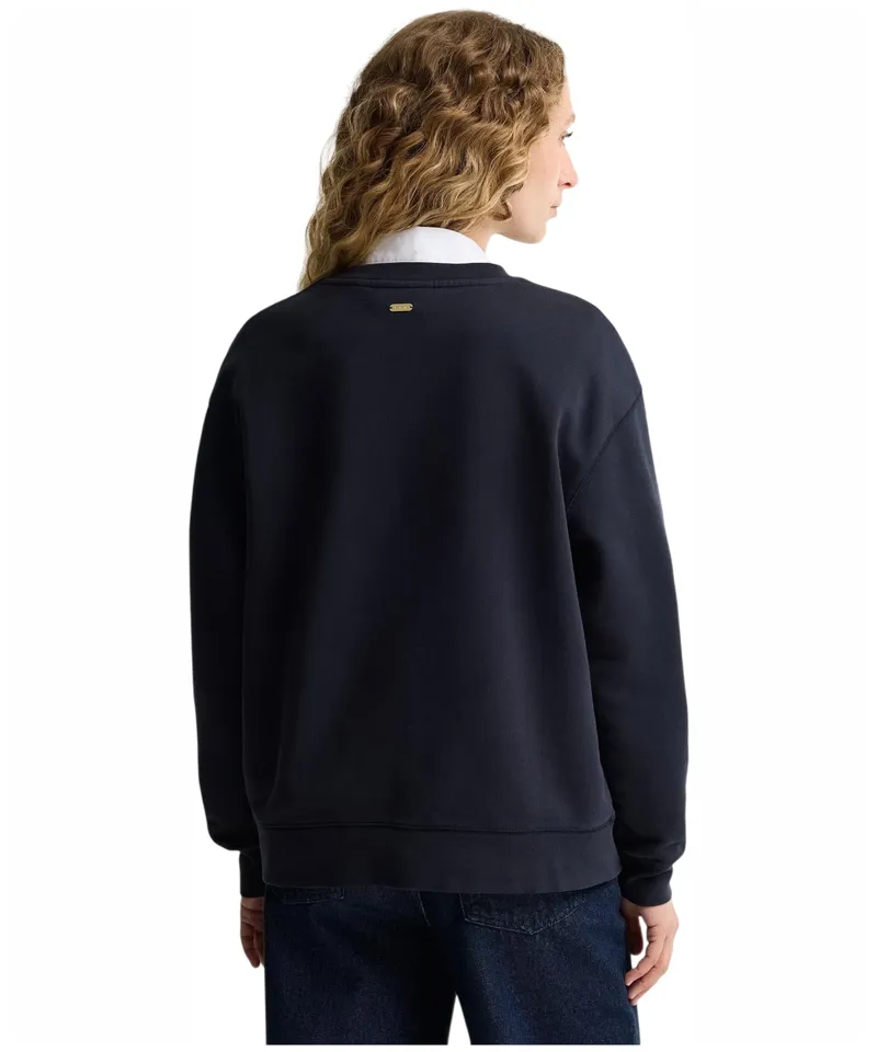 Barbour Hartland Crew Sweatshirt - Dark Navy-2
