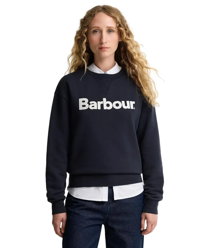 Barbour Hartland Crew Sweatshirt - Dark Navy-1