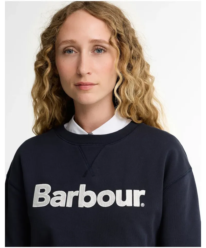 Barbour Hartland Crew Sweatshirt - Dark Navy-4