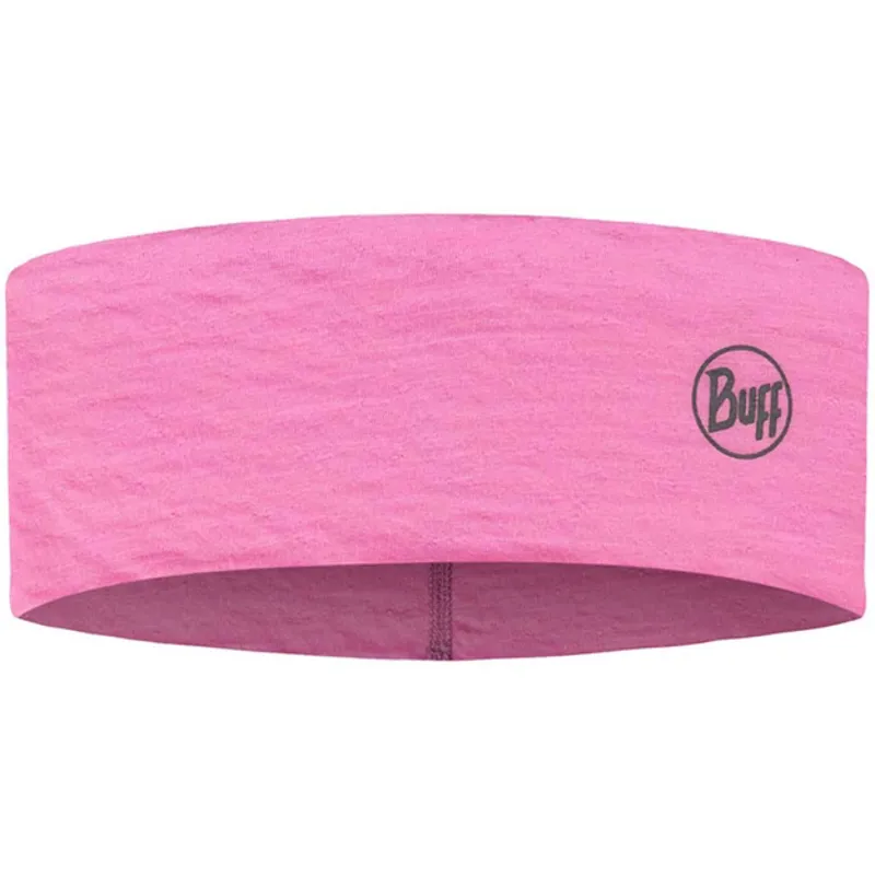Buff Merino Lightweight Headband - Solid Fluor Fuchsia