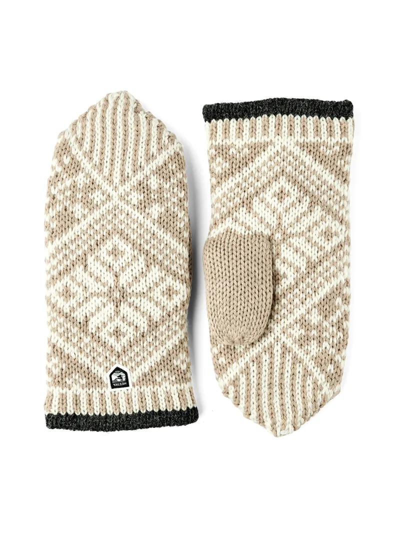 Hestra Nordic Wool Mitt Beige/Offwhite
