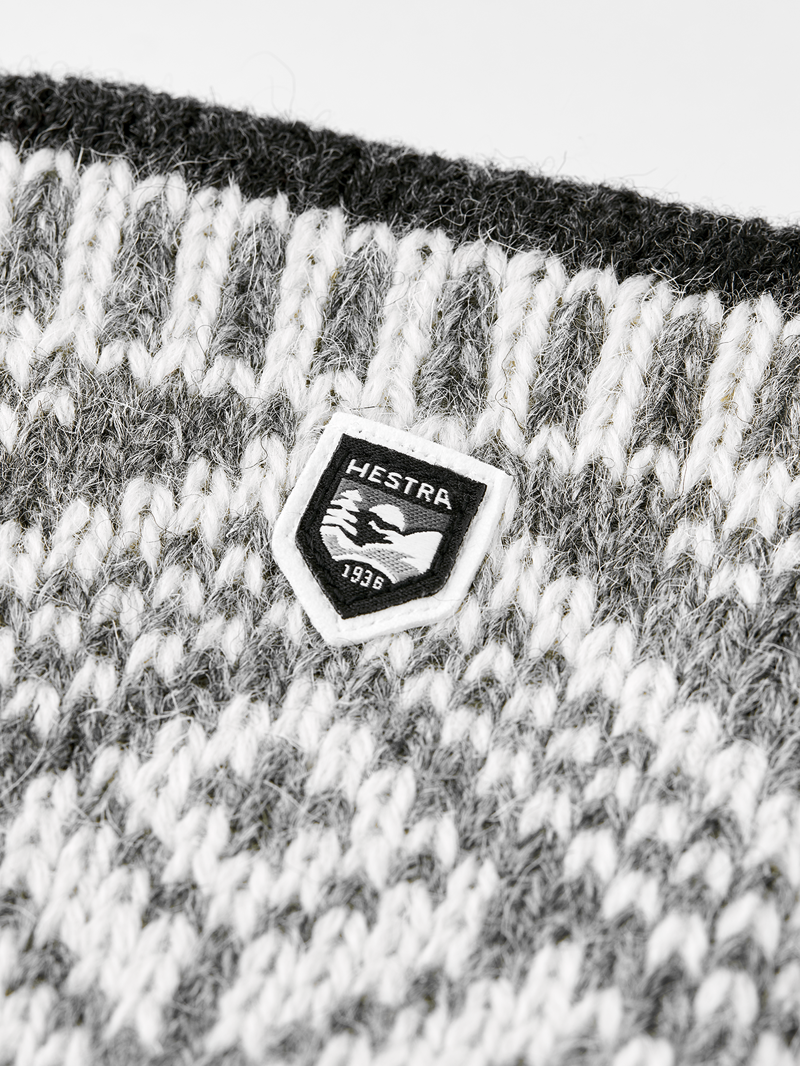 Hestra Nordic Wool Mitt Grey/Off White-1