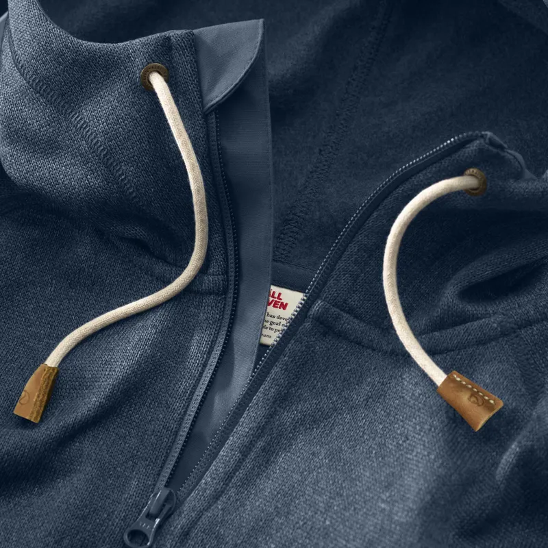 Fjallraven Övik Mens Fleece Hoodie Navy-2