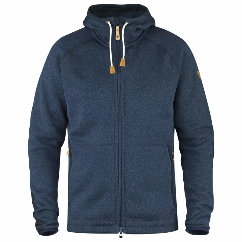Fjallraven Övik Mens Fleece Hoodie Navy