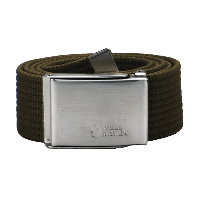 Fjallraven Canvas Belt in Dark Olive