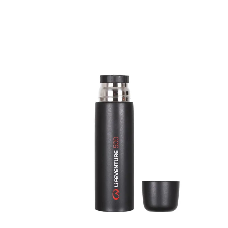 Lifeventure TiV Vacuum Flask 500ml Black-1