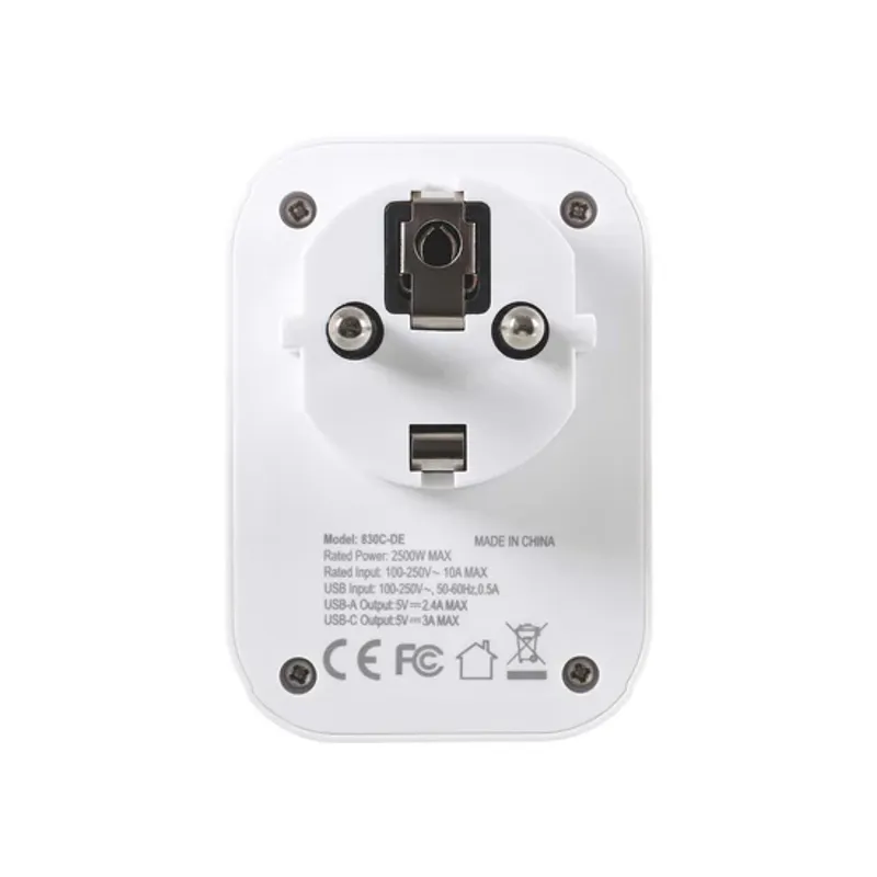 LifeAdventure European Travel Adaptor with USB + USB C-2
