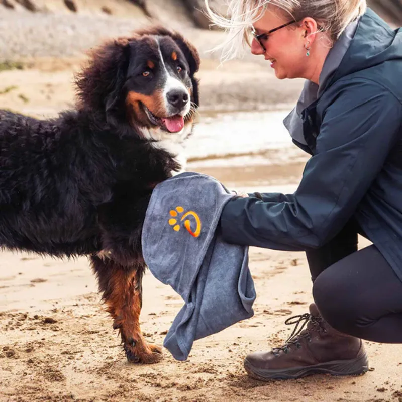 Mountain Paws Microfibre Dog Towel XL - GREY-1