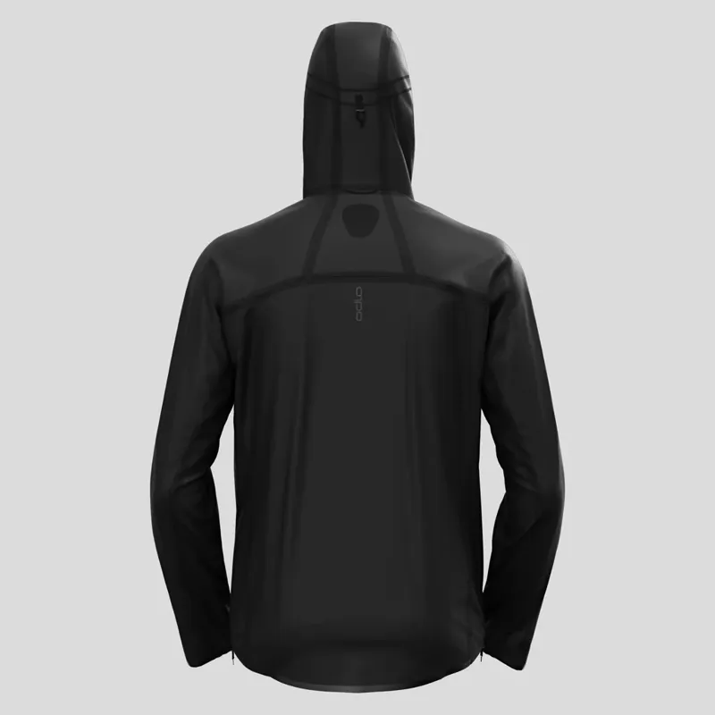 Odlo Men's Zeroweight Dual Dry Performance Knit Waterproof Jacket Black-4