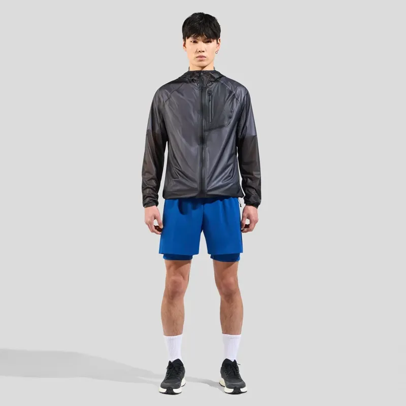 Odlo Men's Zeroweight Dual Dry Performance Knit Waterproof Jacket Black-5