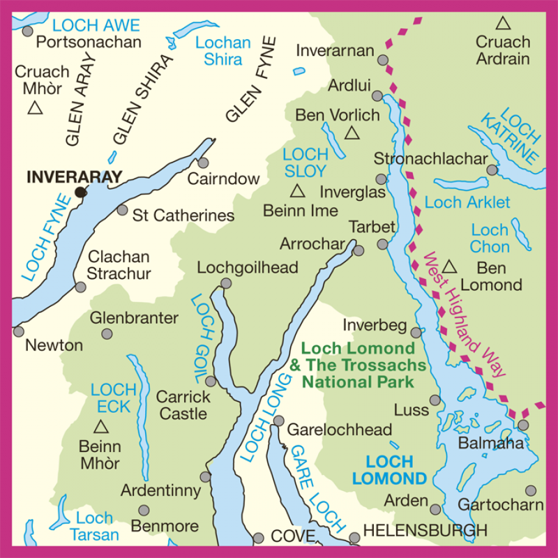 Ordnance Survey Landranger 56: Map of Loch Lomond and Inveraray-2