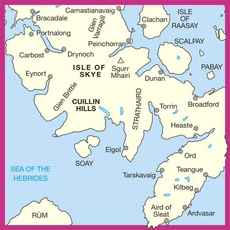 Ordnance Survey Landranger 32: Map of South Skye and Coullin Hills-2