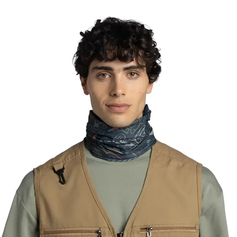 Buff CoolNet UV Neckwear in Largemouth Navy-2