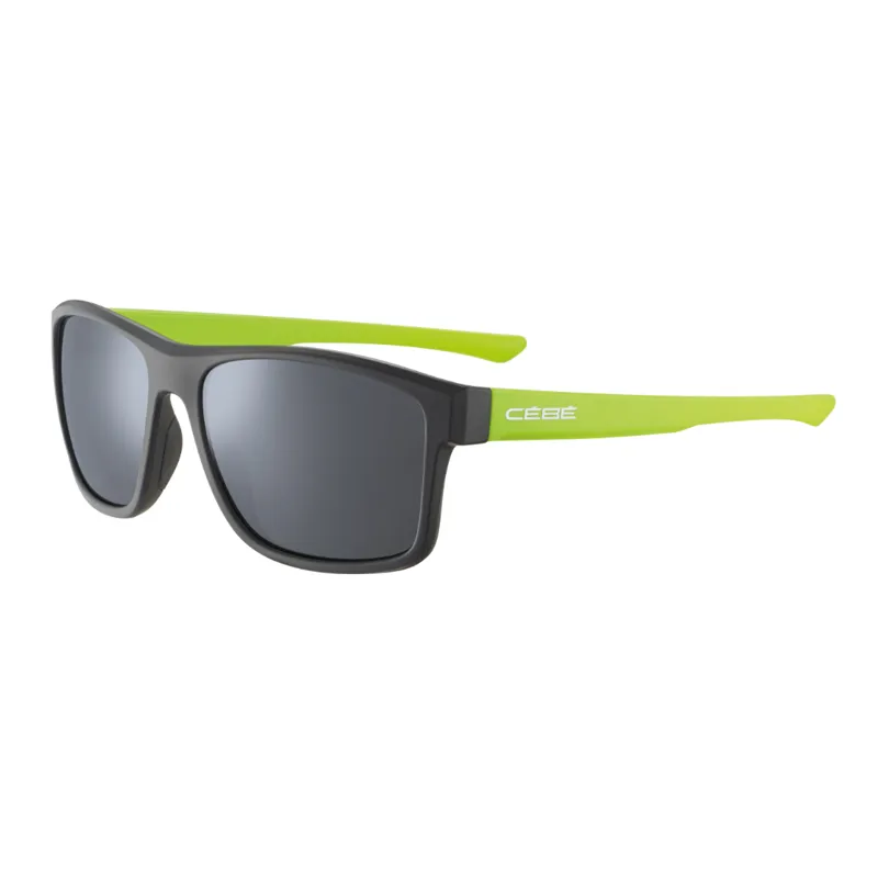 Cebe Sunglasses - Baxter Matte Black Lime - Zone Grey Silver-1