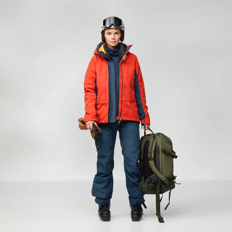 Fjallraven W's Bergtagen G-1000 Jacket Flame Orange-Mountain Blue