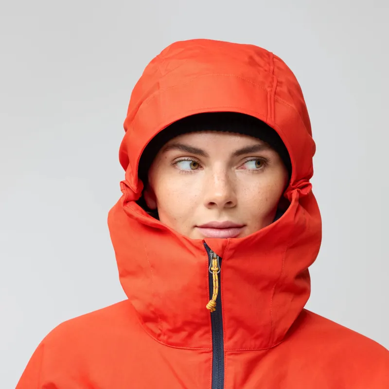 Fjallraven W's Bergtagen G-1000 Jacket Flame Orange-Mountain Blue-1