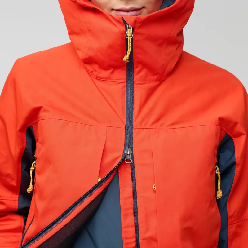 Fjallraven W's Bergtagen G-1000 Jacket Flame Orange-Mountain Blue-5