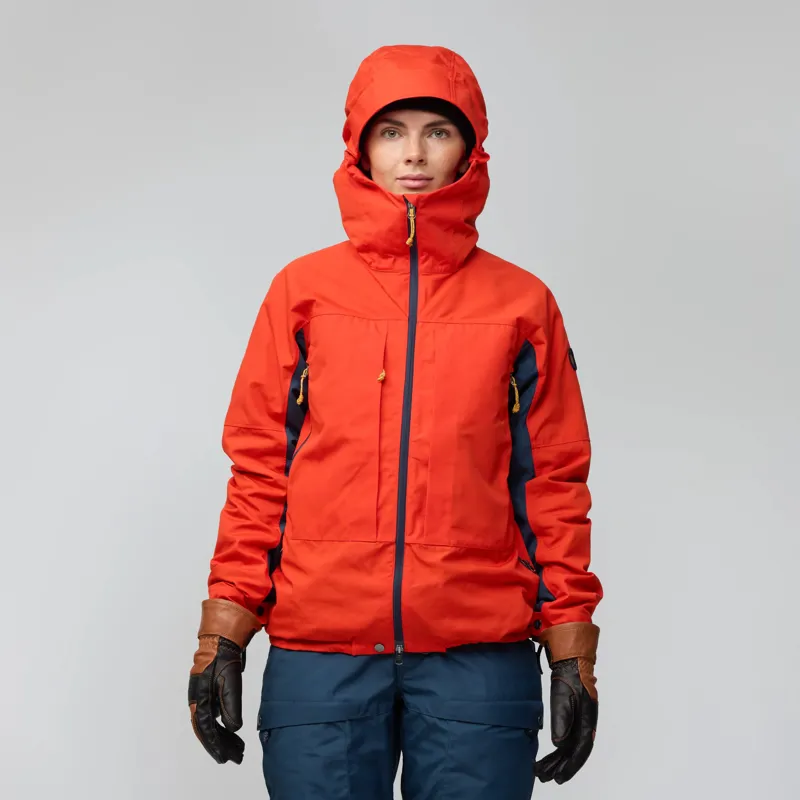 Fjallraven W's Bergtagen G-1000 Jacket Flame Orange-Mountain Blue-7