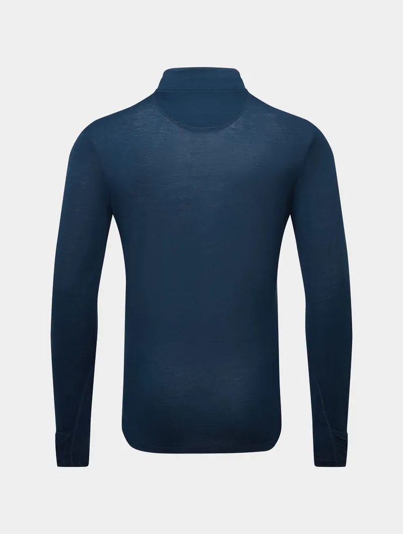 Ronhill Men's Tech Merino 1/2 Zip Dark Navy/Oxide-2