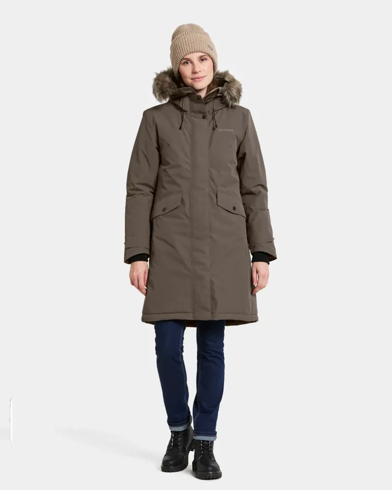 Didriksons Women's Erika Parka Mocha Brown-2